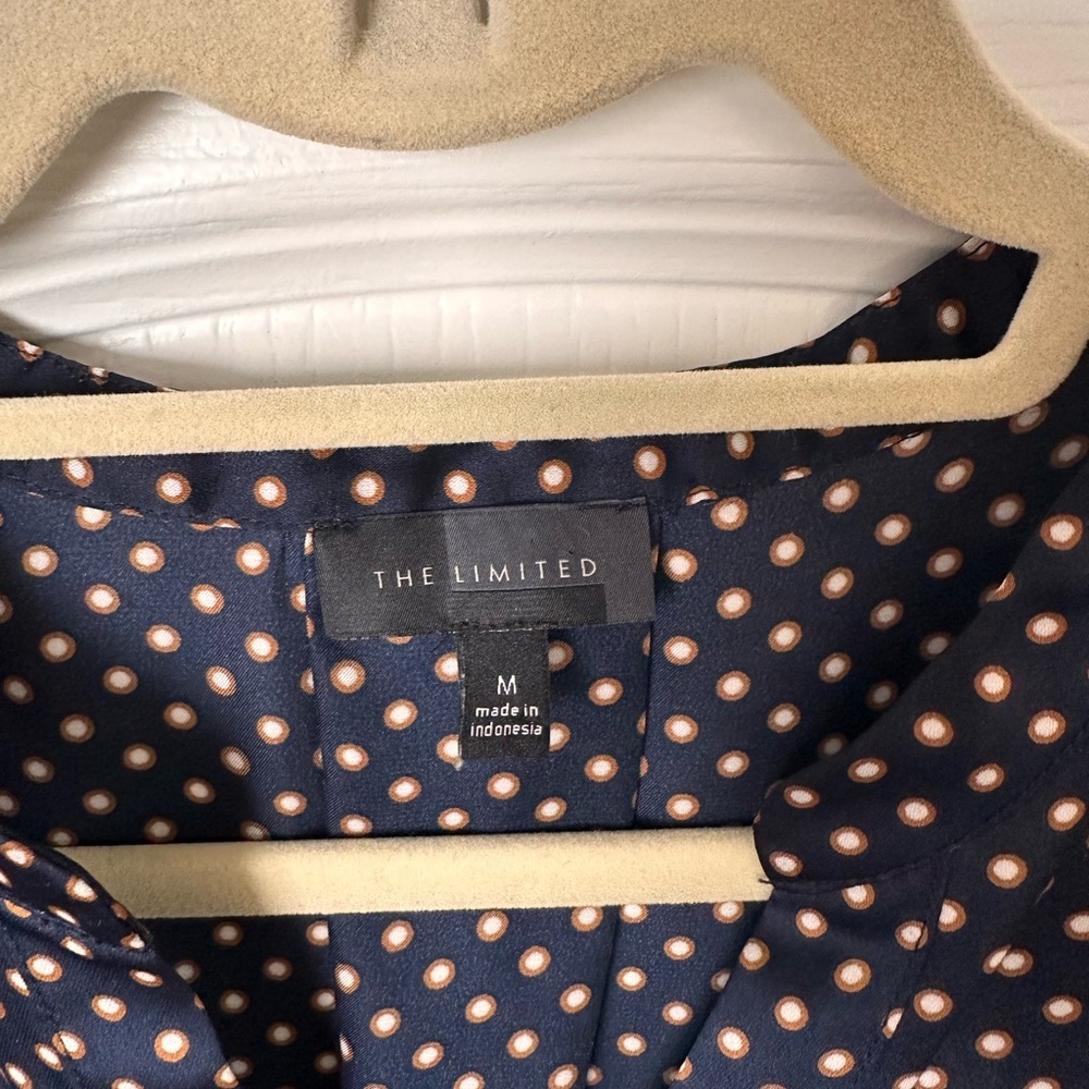 The Limited Navy Polka Dot Top - Picture 3 of 4
